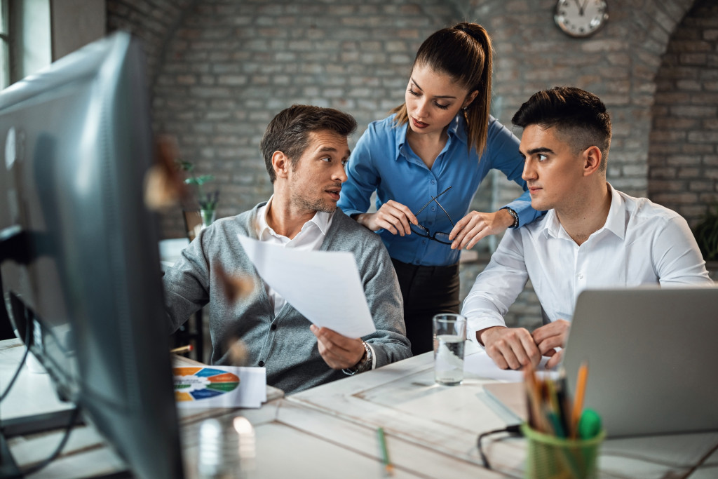 group of startup working together